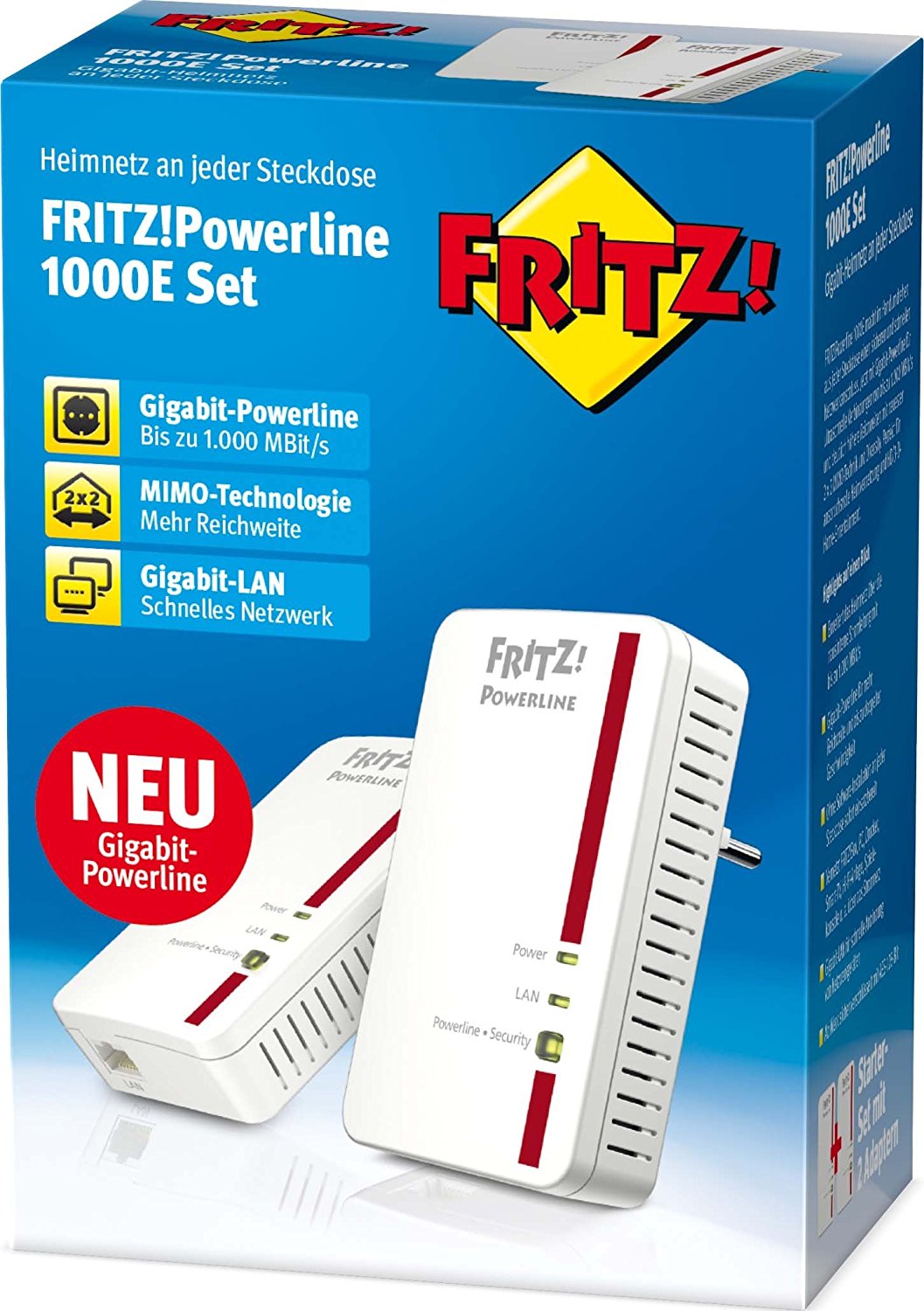 AVM FRITZ!Powerline 1000E Set - Weiß