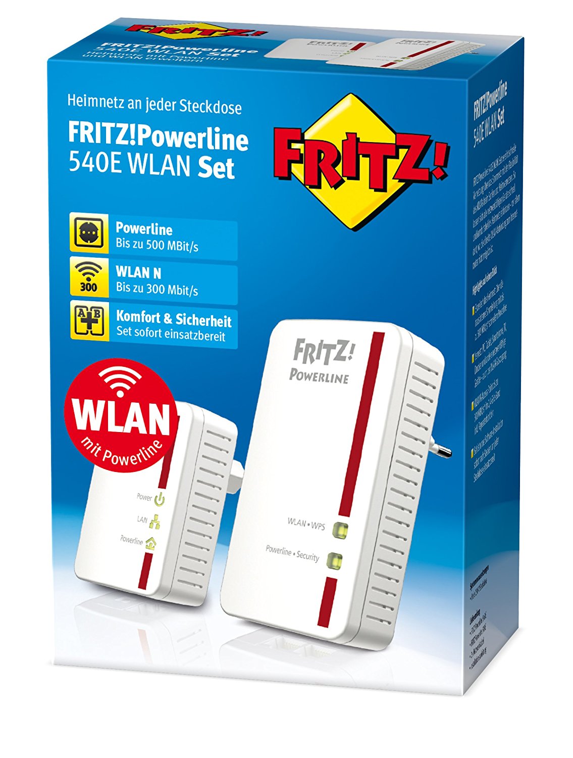 AVM FRITZ!Powerline 540E/510E WLAN Set - Weiß