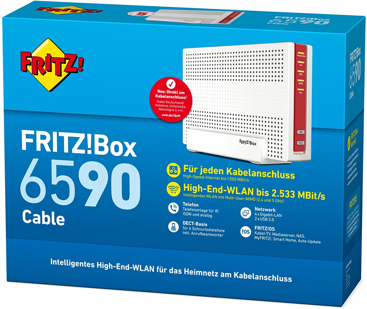 AVM FRITZ!Box 6590 Cable Kabel-WLAN-Router
