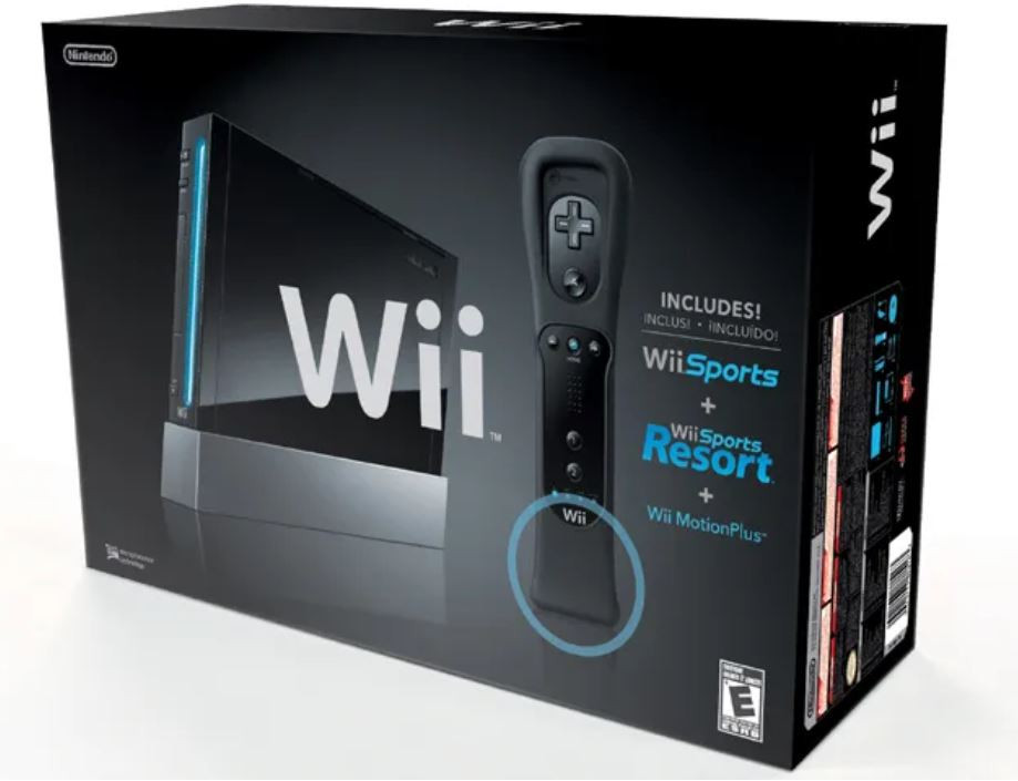 Wii Konsole - Wii Sports & Resort Pack - Schwarz