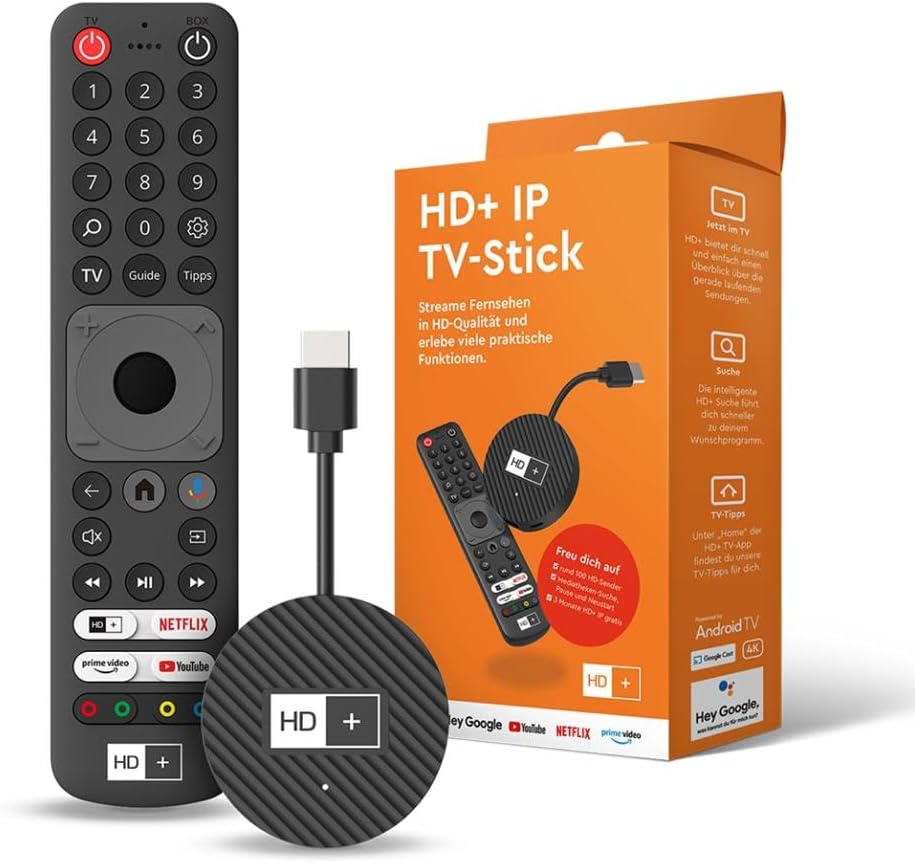 HD + Plus IP TV-Stick mit Fernbedienung