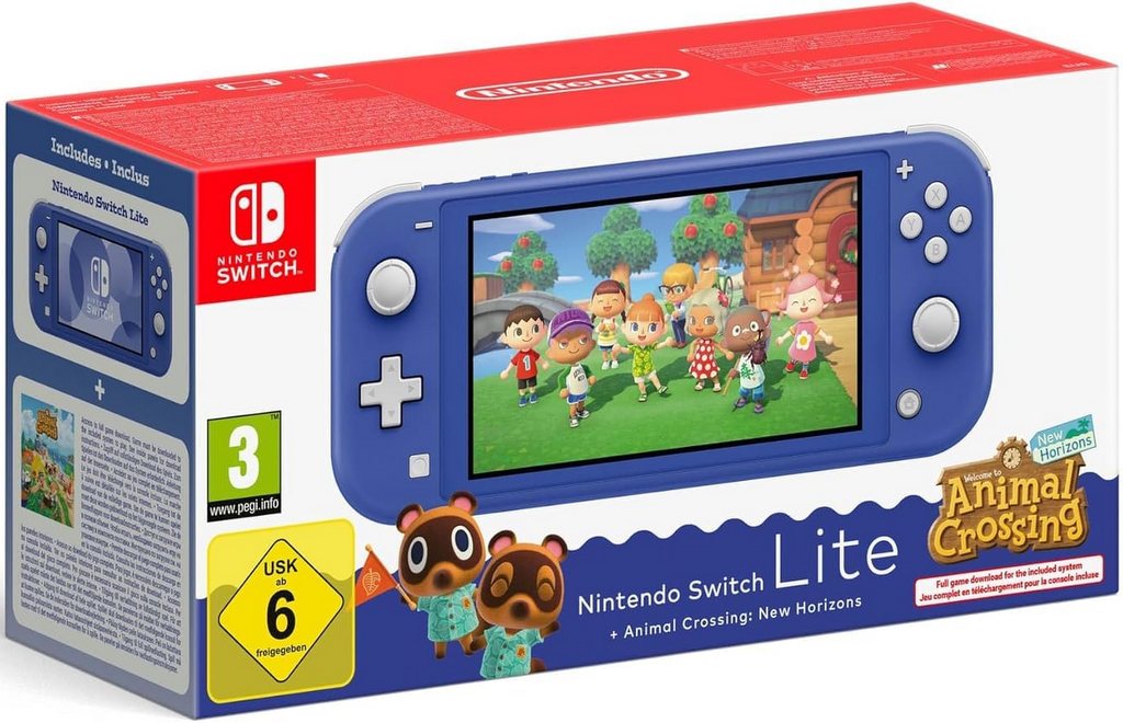 Nintendo Switch Lite + Animal Crossing: New Horizons Bundle - Blau