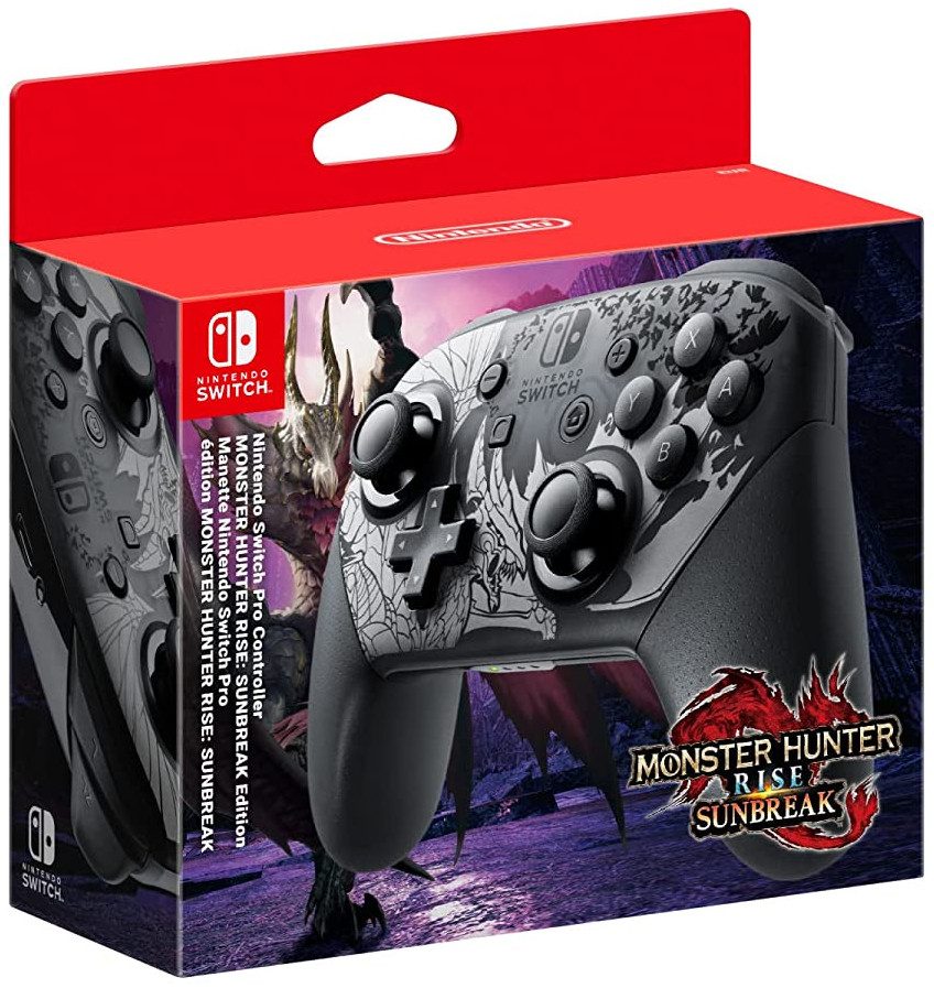 Nintendo Switch Pro Controller - Monster Hunter Rise Sunbreak Edition