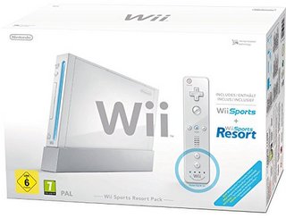 Wii Konsole - Wii Sports & Resort Remote Plus Pack - Weiß