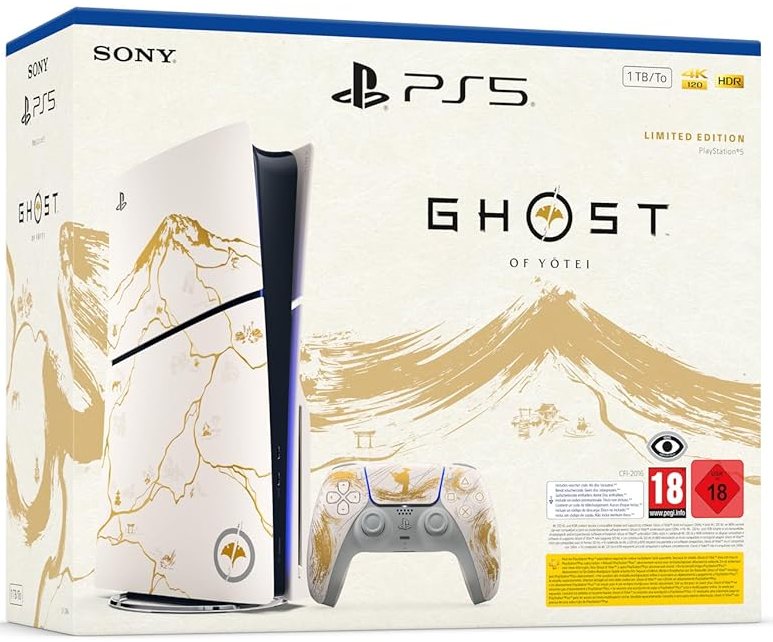 PS5 Konsole Slim - 1TB - (Disc Edition) - Ghost of Yotei Edition