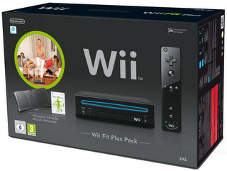 Wii Konsole - Wii Fit Plus Pack - Schwarz