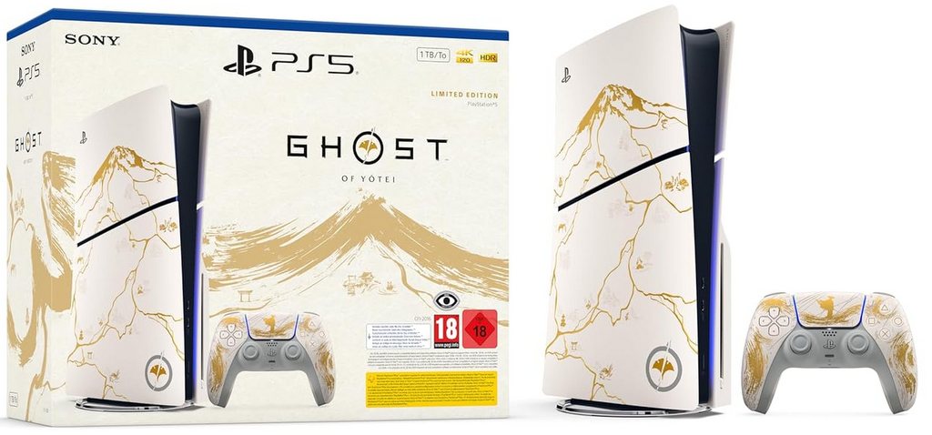 PS5 Konsole Slim - 1TB - (Disc Edition) - Ghost of Yotei Edition