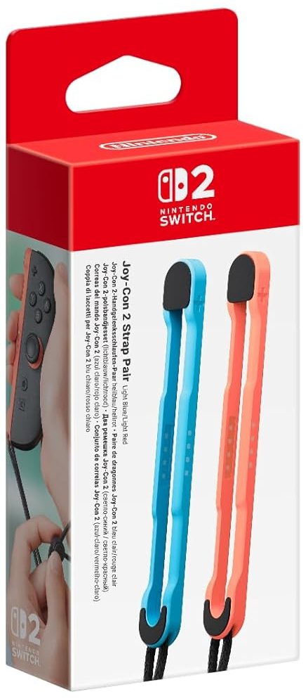 Nintendo Joy-Con 2-Handgelenksschlaufen-Paar (hellblau-hellrot)