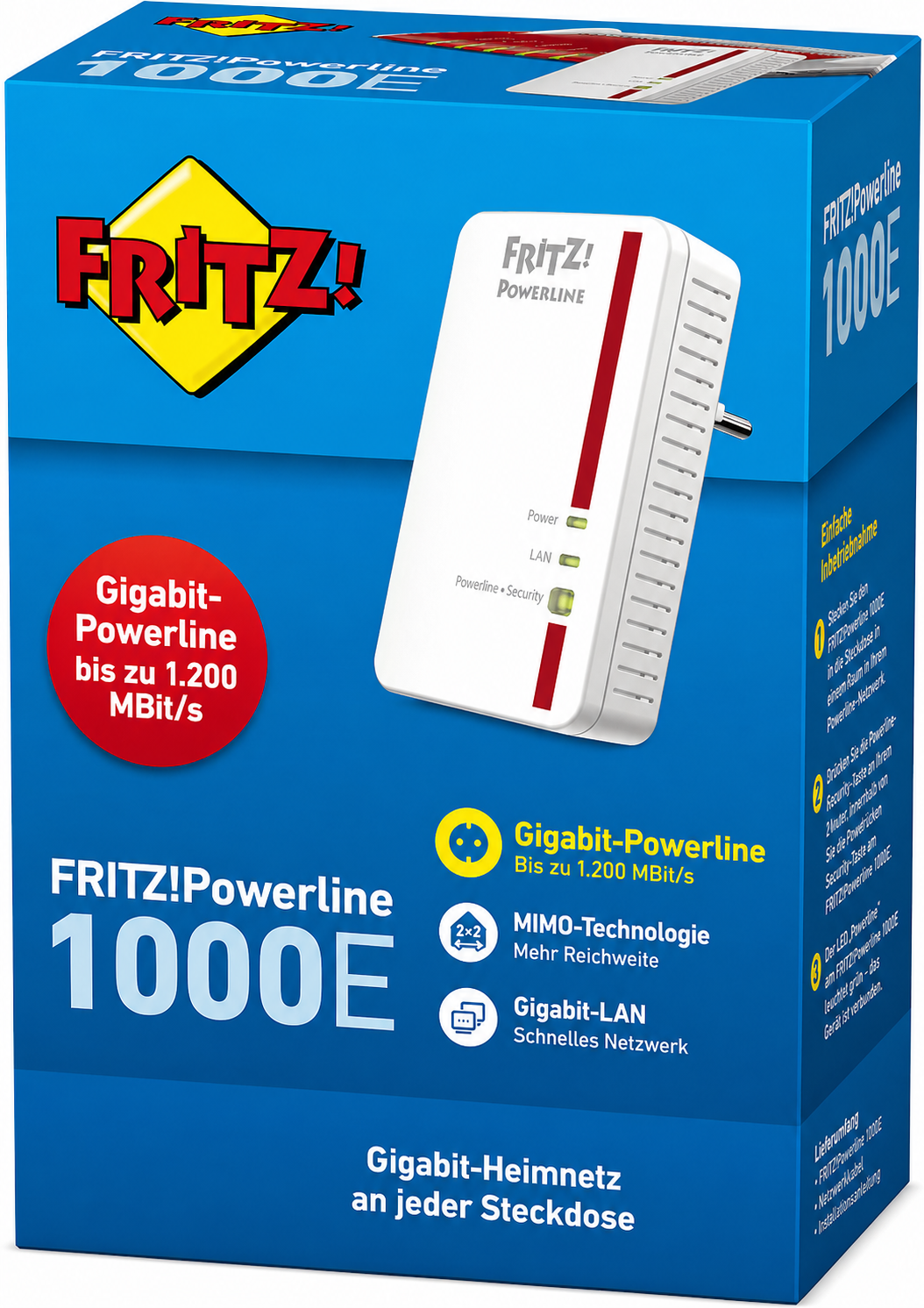 FRITZ!Powerline 1000E Einzeladapter