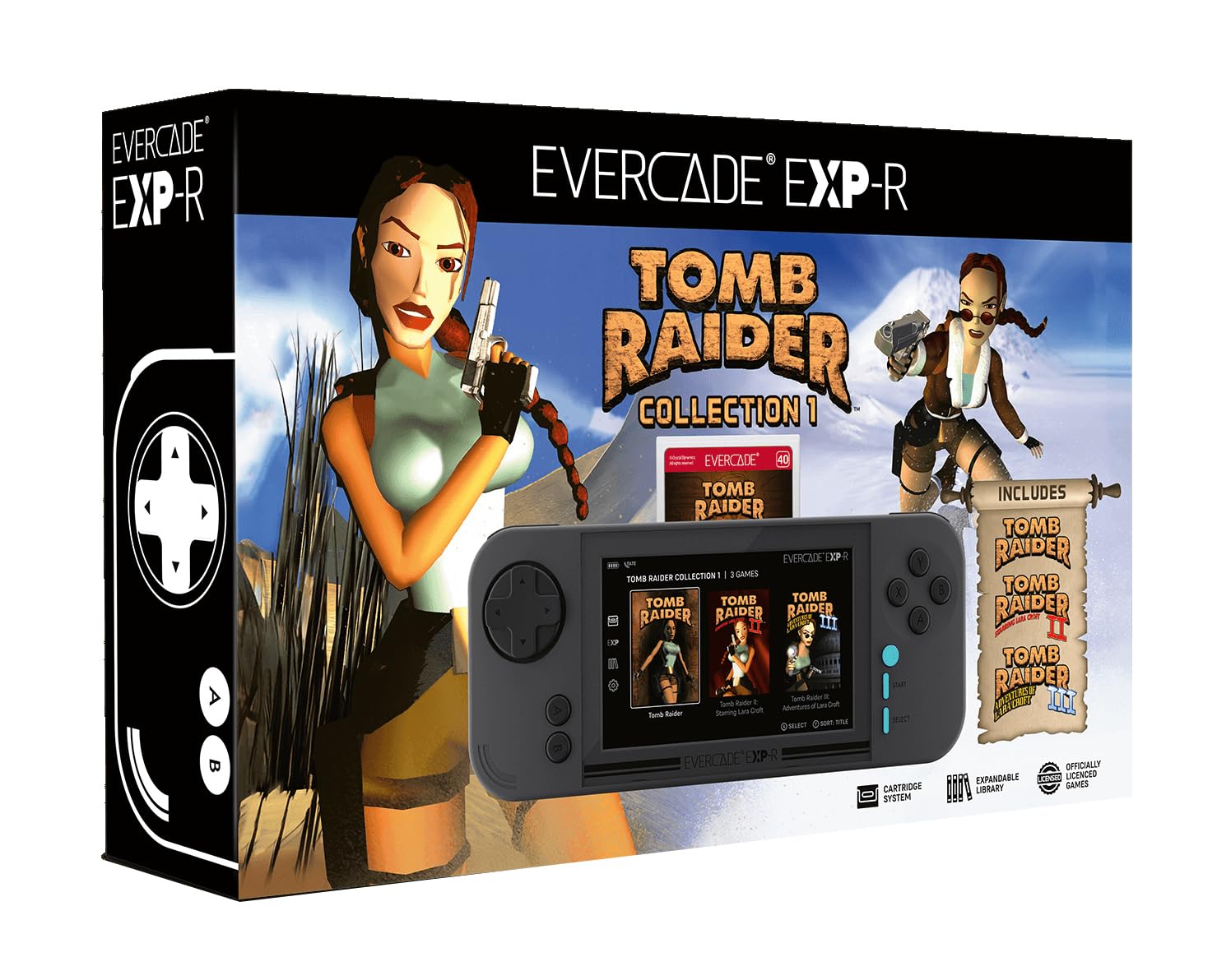 Blaze Evercade EXP-R & Tomb Raider Col. 1