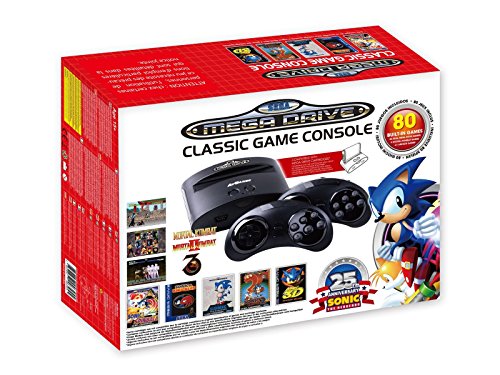 SEGA Mega Drive Classic mini Retro-Spielekonsole inkl. 80 Spiele - Anthrazit