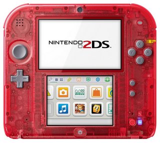Nintendo 2DS Konsole - Transparent Rot