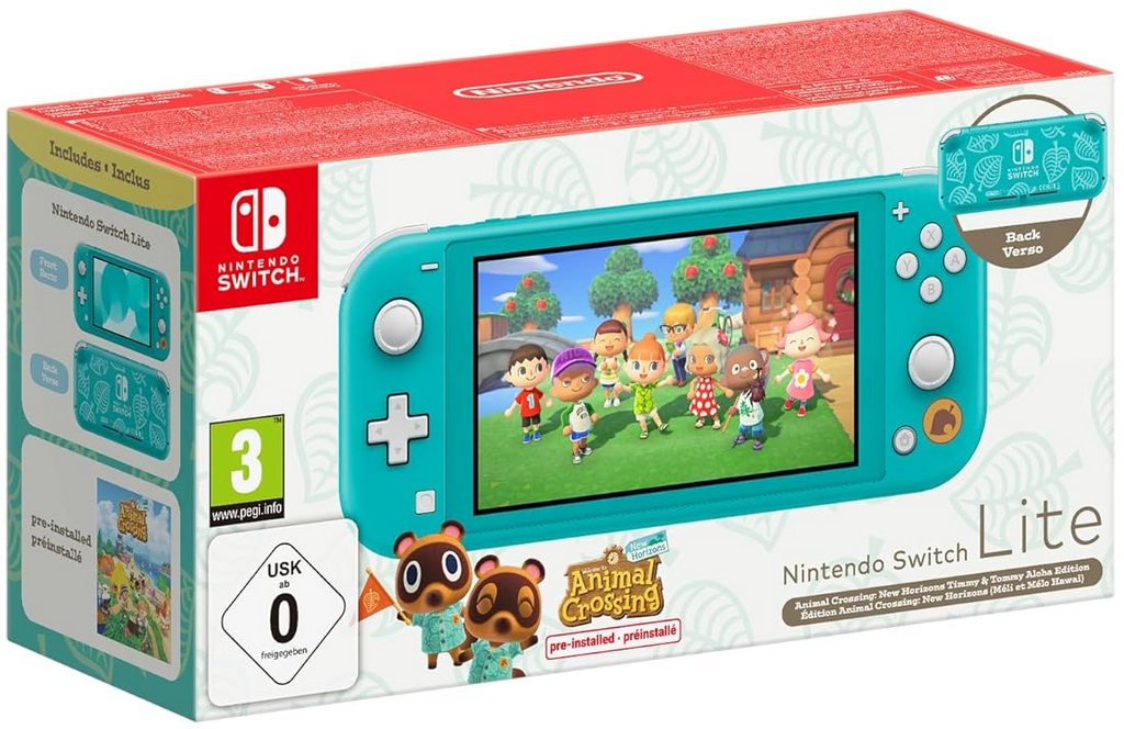 Nintendo Switch Lite Konsole - 32GB - Animal Crossing: New Horizons (Timmy & Tommy Aloha Edition)