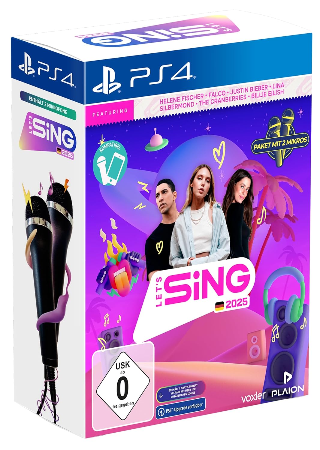Let's Sing 2025 German Version + 2 Mics - [PS4]