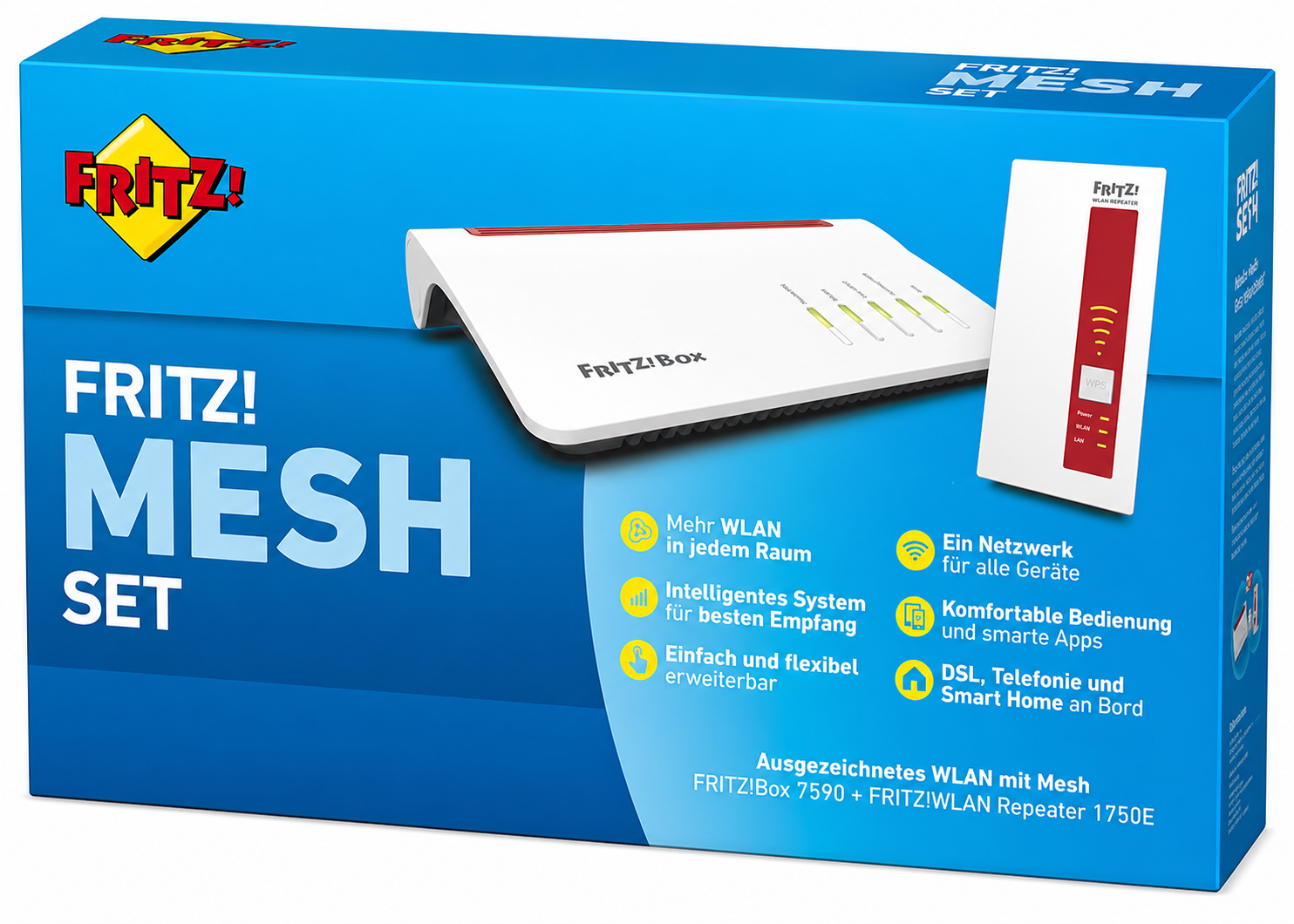 FRITZ!Box 7590 + Repeater 1750E (Mesh Set)